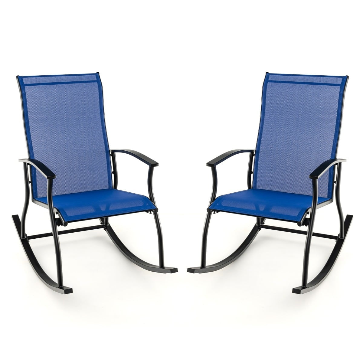 2-Piece Rocking Chair Set, High Back, Breathable Fabric