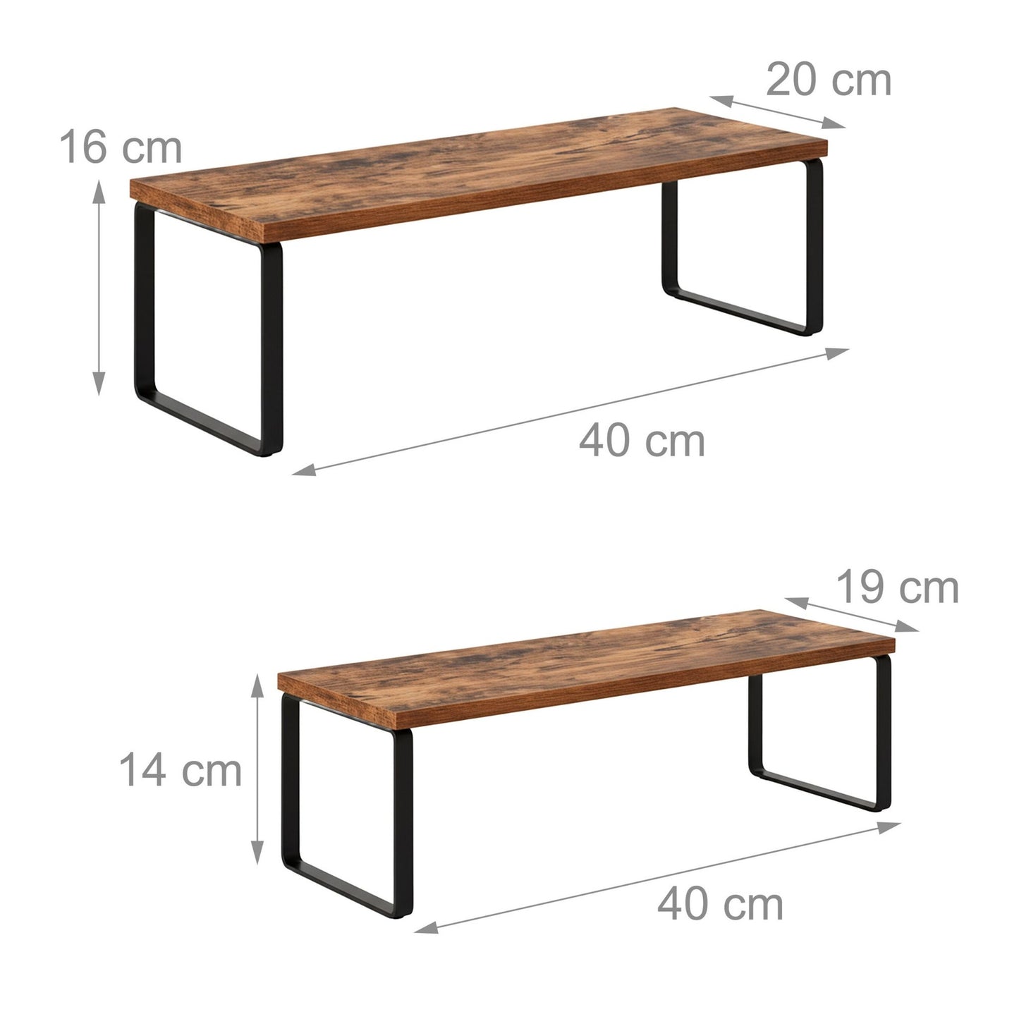 2-Piece Shelf Set – Space-Saving Cupboard Organizers