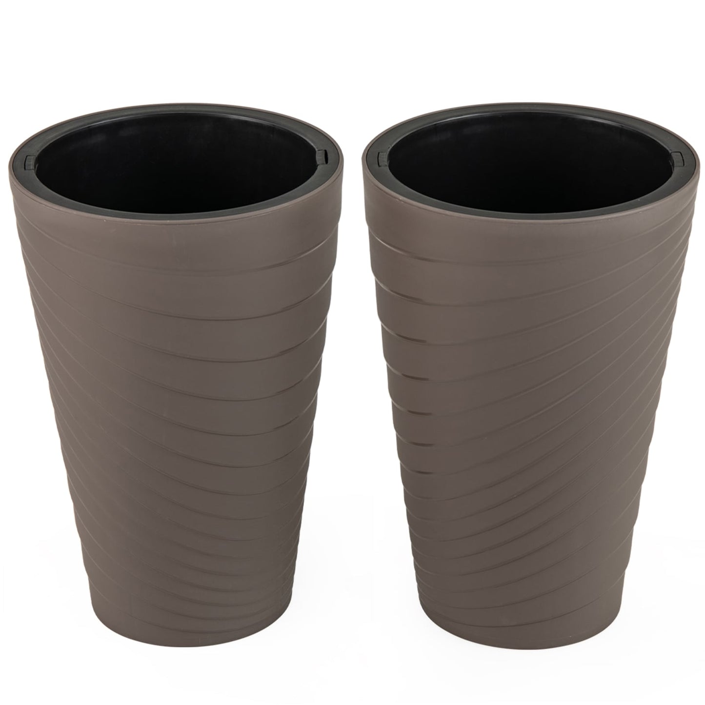 2-Piece Weatherproof Planter Set with Drainage, 45 cm