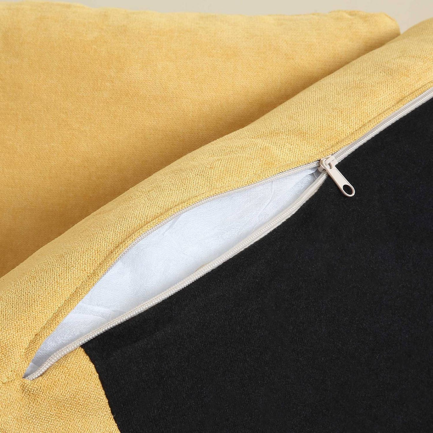 Yellow retro 2-seater Loveseat, linen look, 300 kg capacity