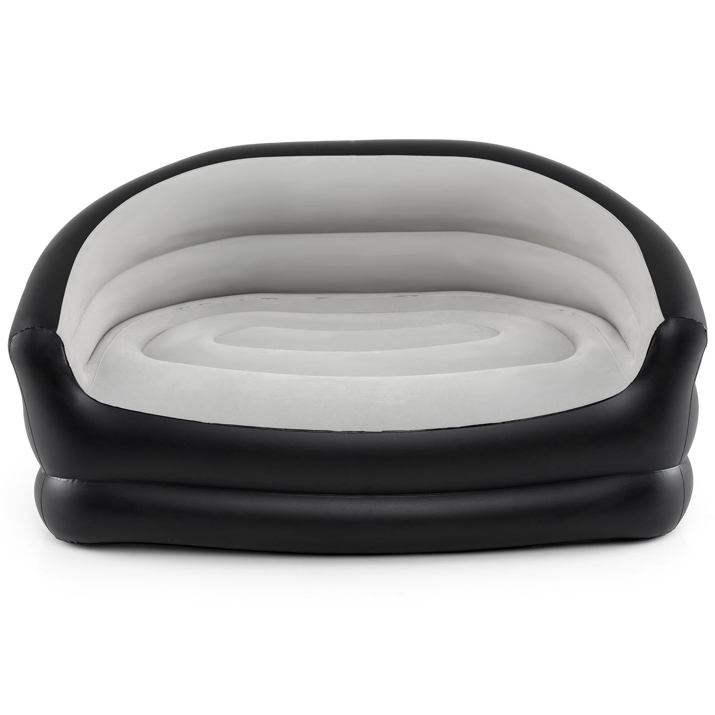 2-Seater Inflatable Sofa with Flocked Surface & Armrests