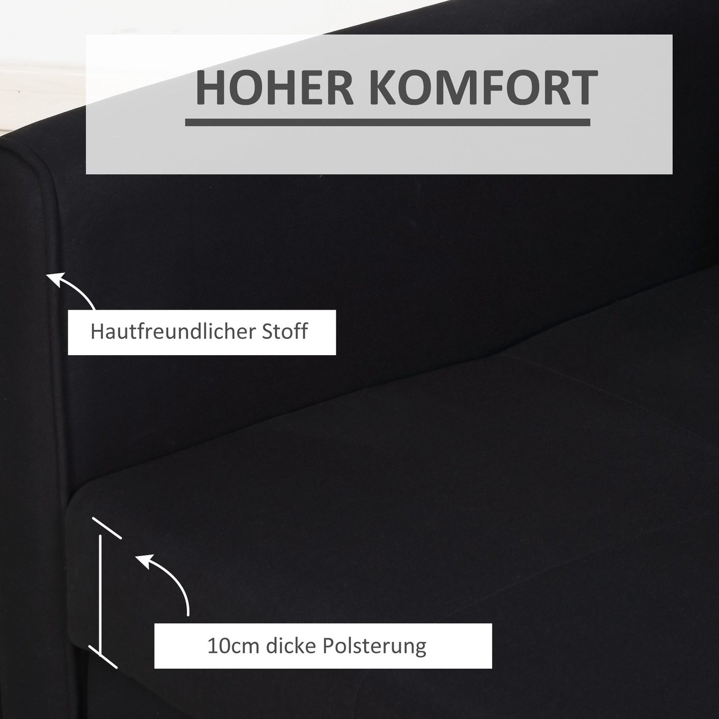 2-seater sofa bed with storage and polycotton cushions, grey