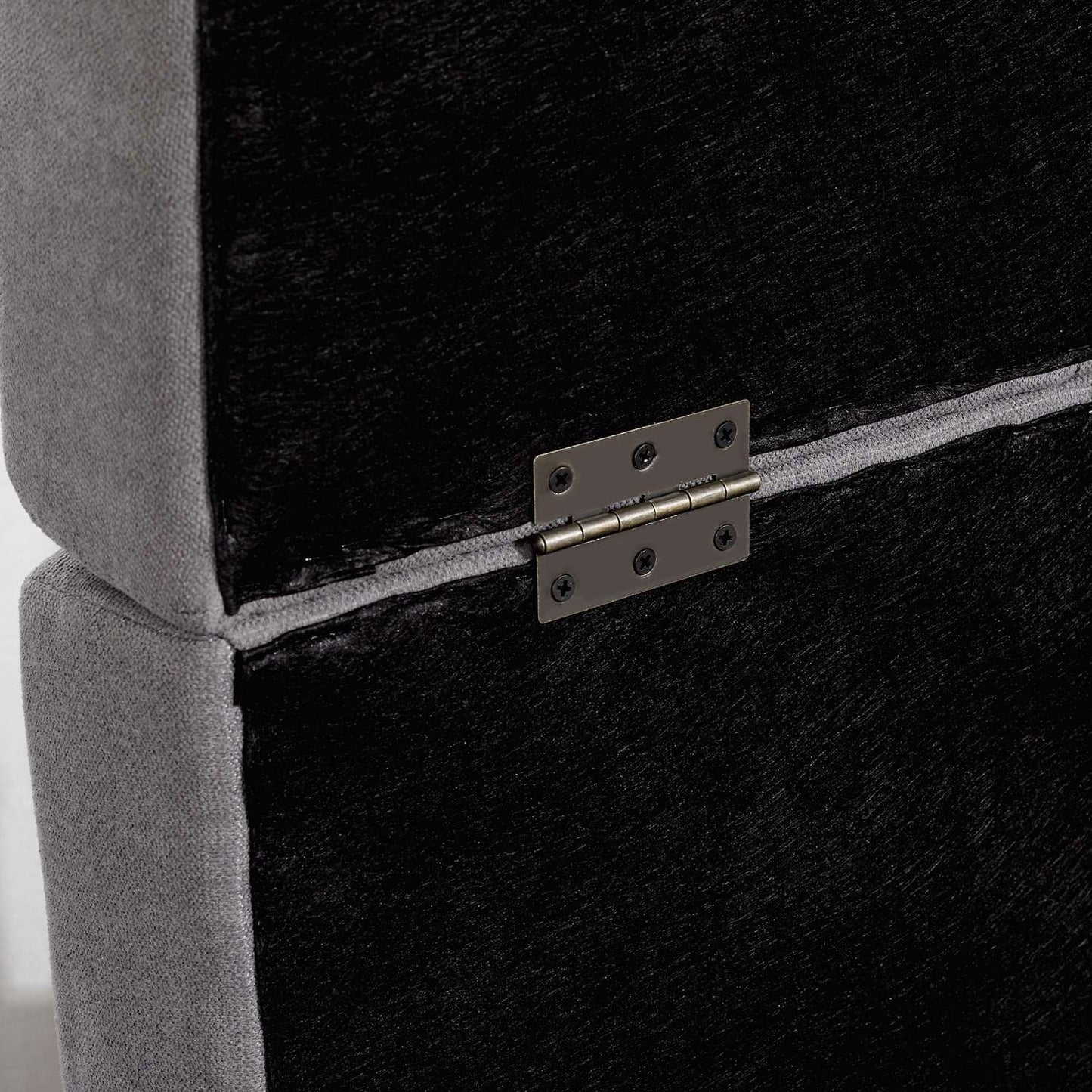 2-seater sofa bed with storage and back cushion, grey