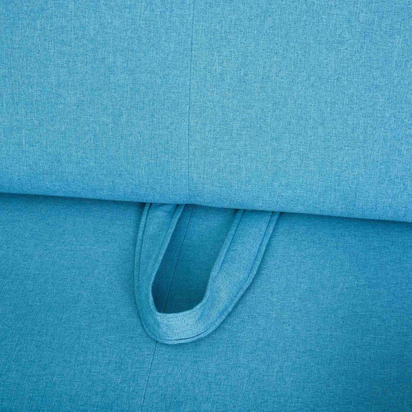 2-seater sofa bed - storage, light gray polycotton