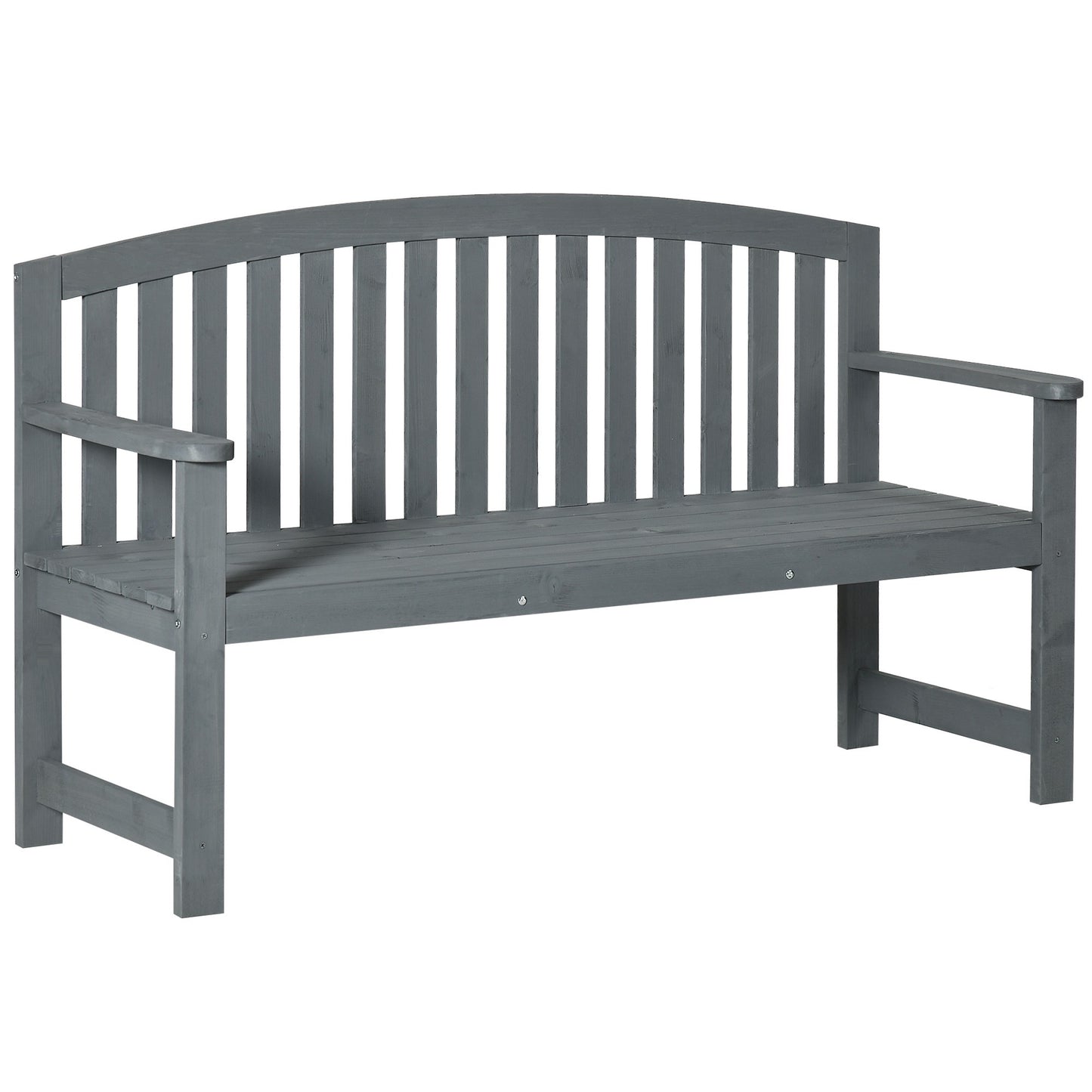 2-Seater Wooden Garden Bench, Weatherproof, 240kg Capacity