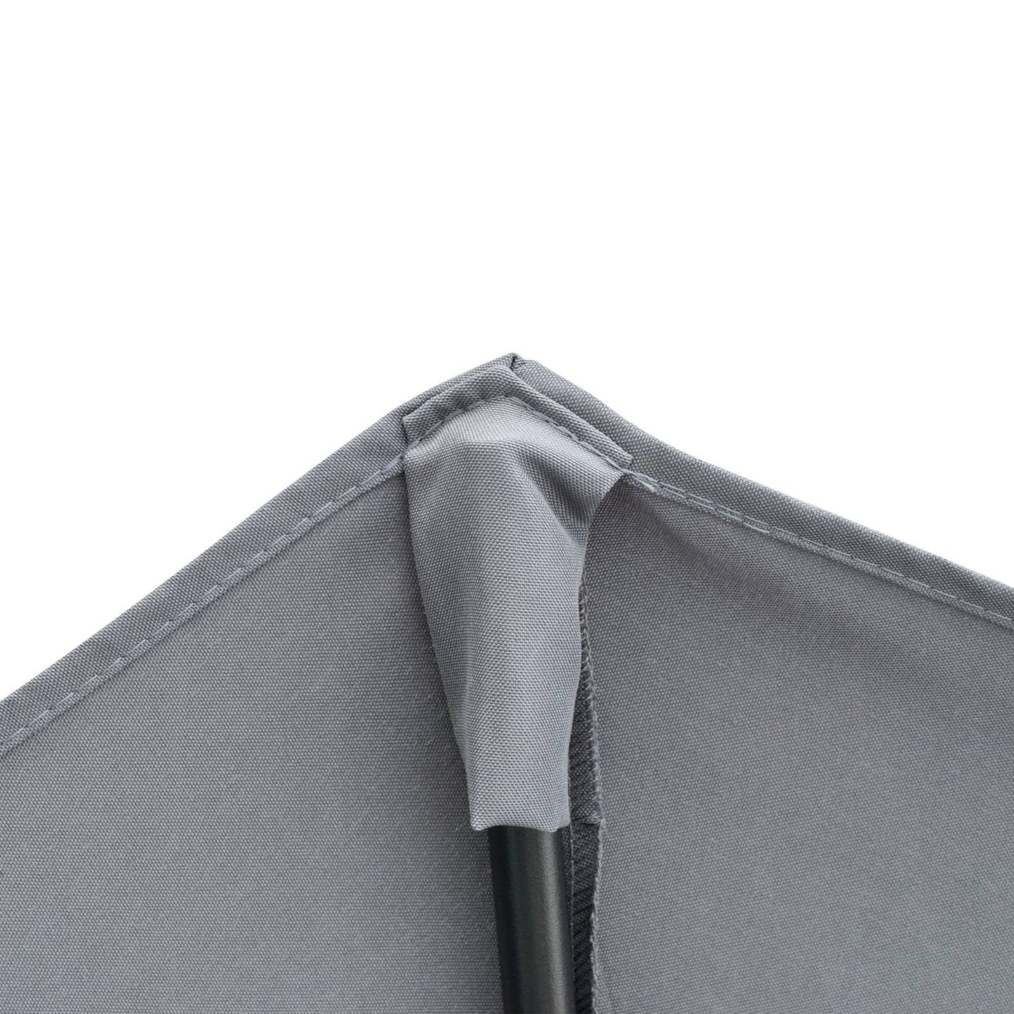 Half-round Balcony parasol 2x2m, Waterproof Dark grey