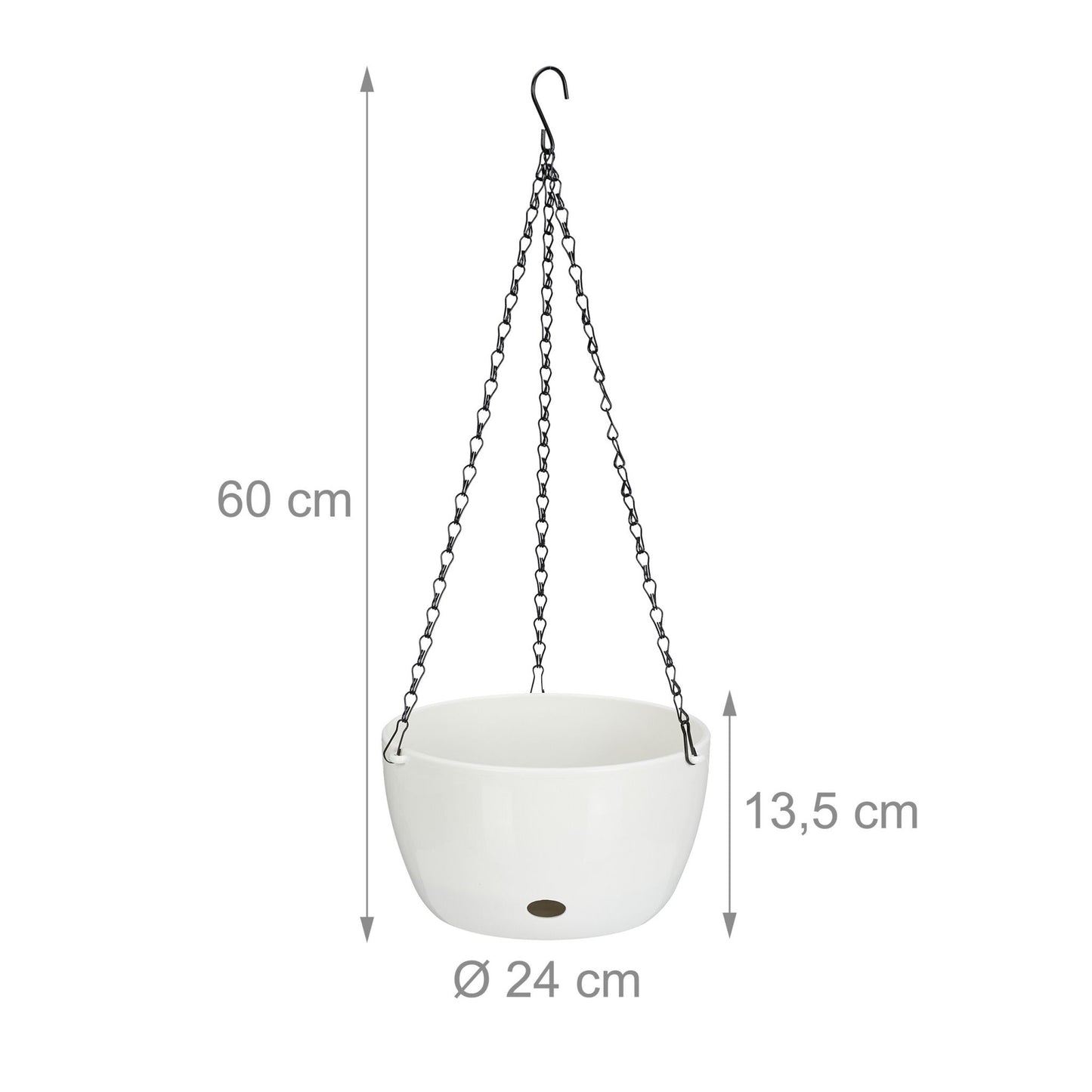2 hanging baskets with water containers - L