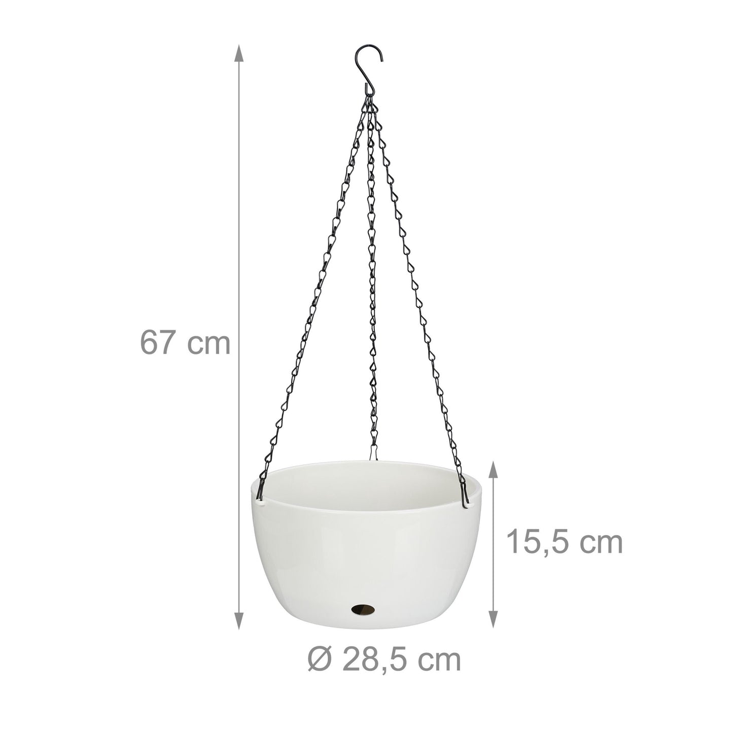 2 hanging baskets with water containers - XL