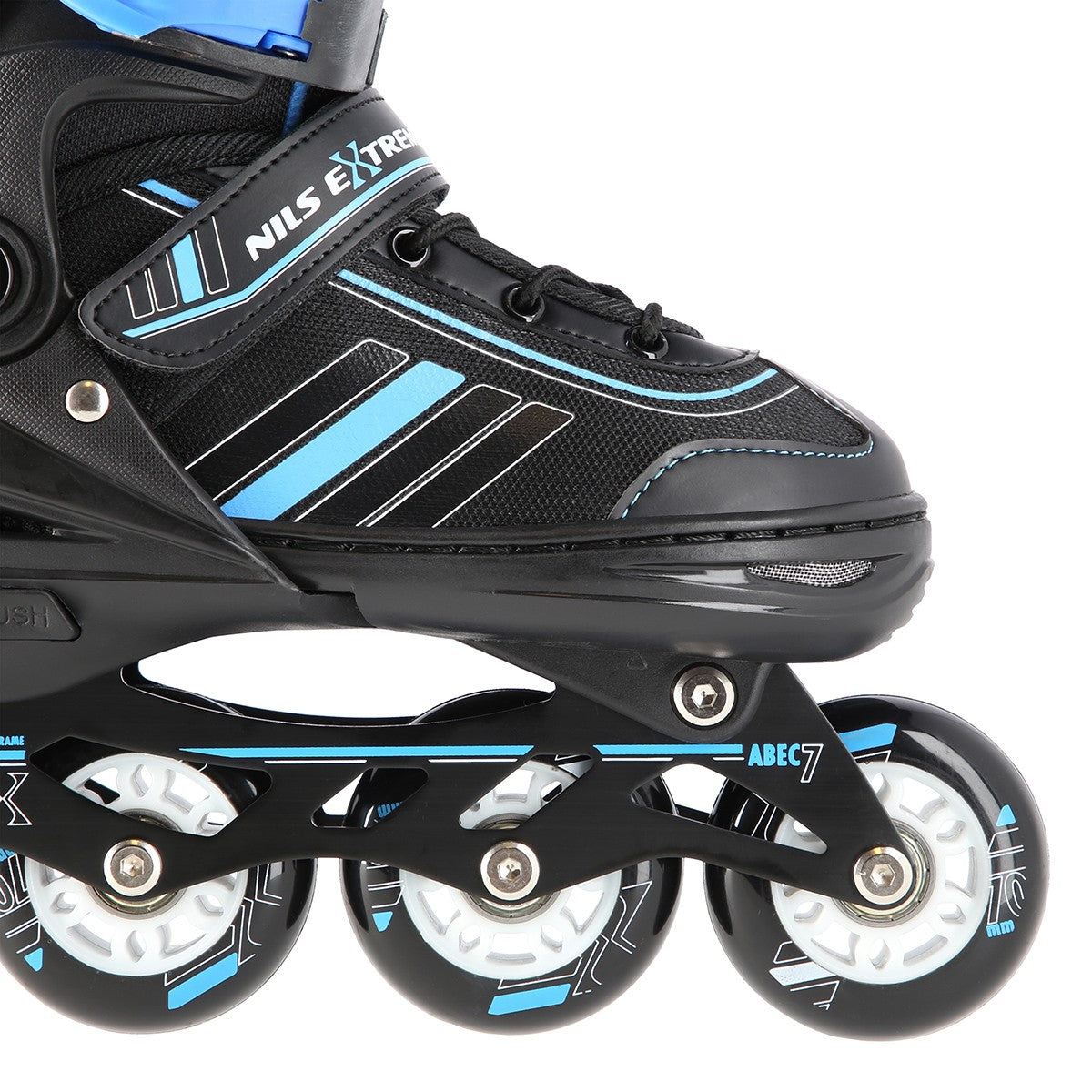 2-in-1 Black/Blue Inline & Hockey Ice Skates, Size S (29-33)
