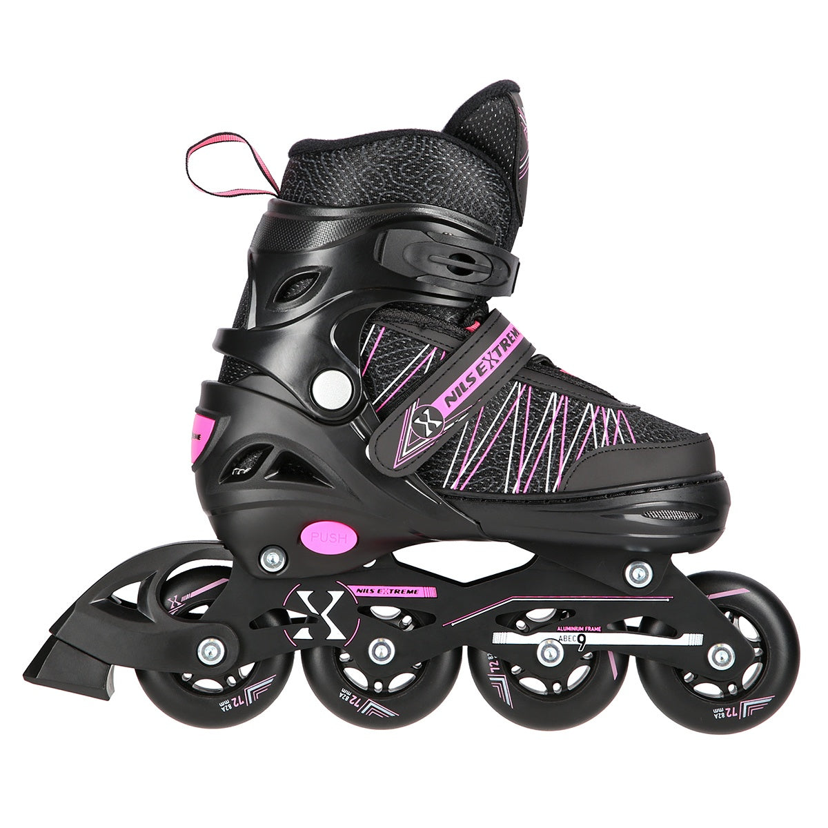 2-in-1 Black/Pink Inline & Ice Skates, Size M (35-38)