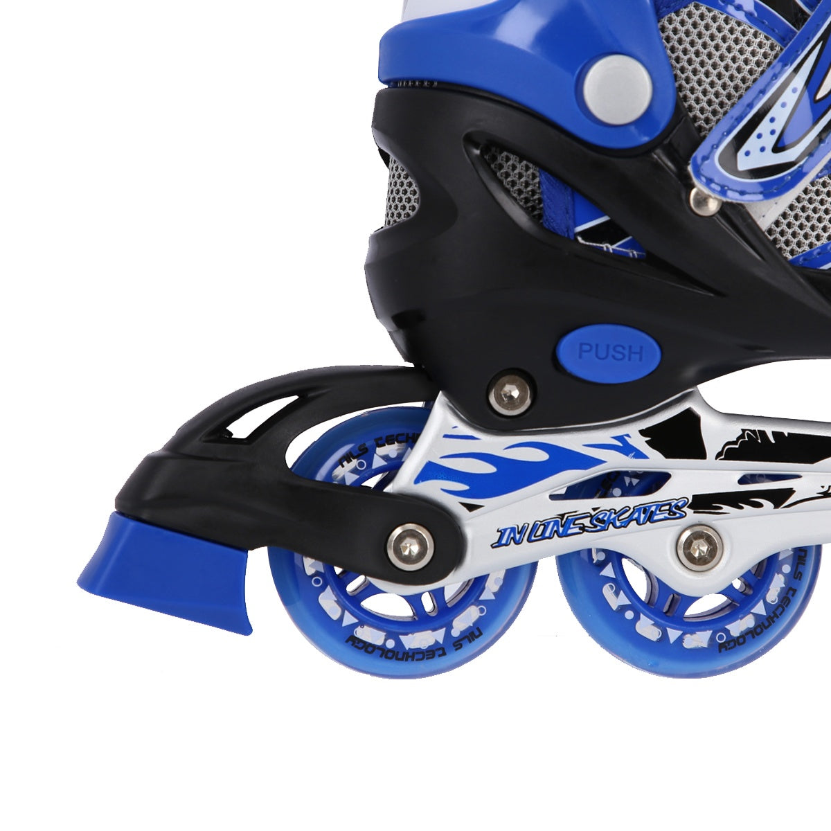 2-in-1 Blue Inline & Ice Skates, Size L (39-42)
