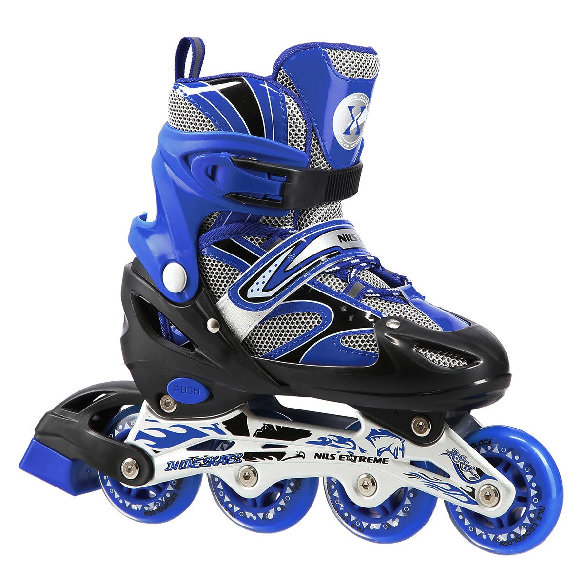2-in-1 Blue Inline & Ice Skates, Size S (31-34)