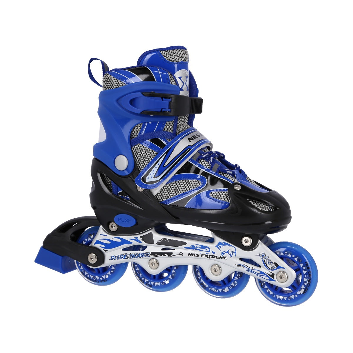 2-in-1 Blue Inline & Ice Skates, Size S (31-34)