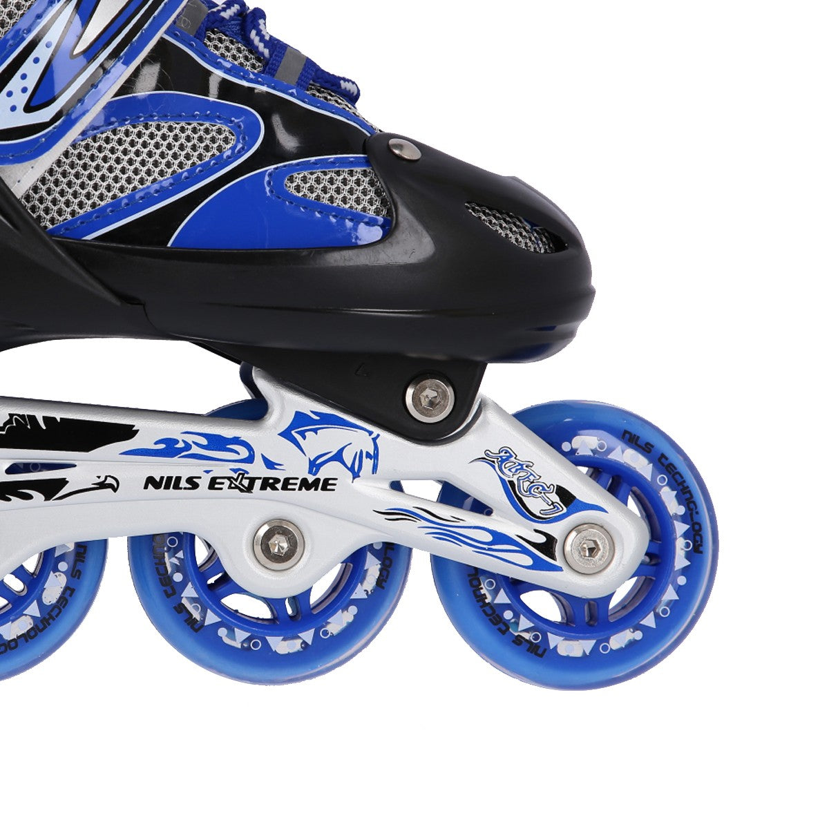 2-in-1 Blue Inline & Ice Skates, Size S (31-34)