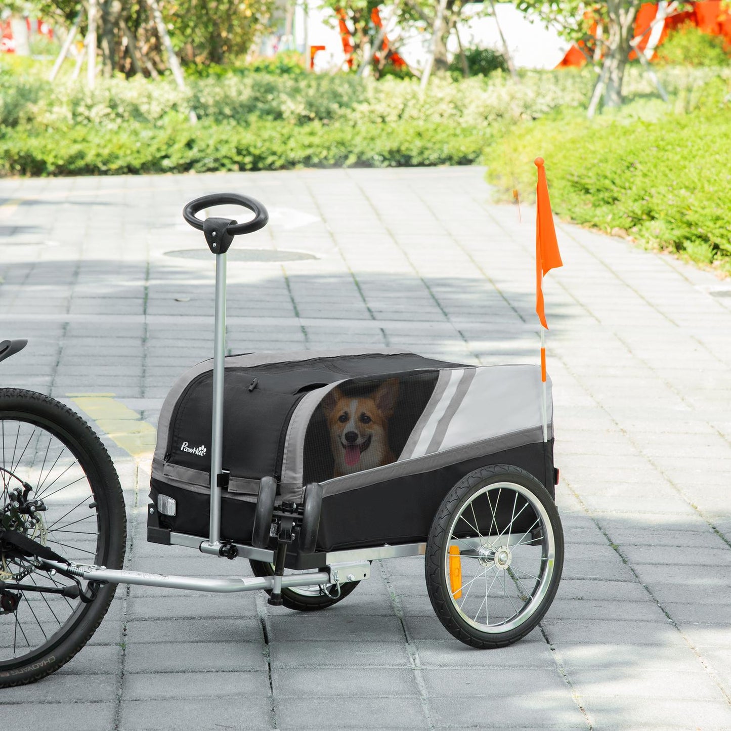 Bike trailer for dog and pet, breathable oxford fabric