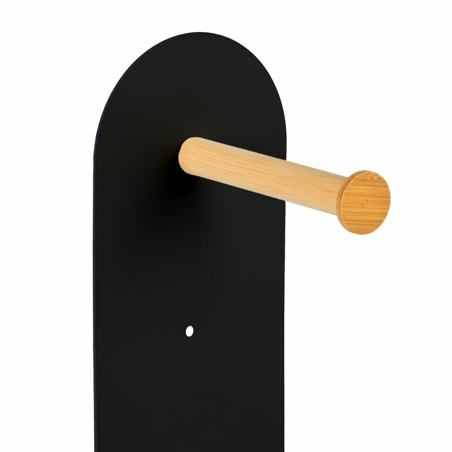 2-in-1 Freestanding Toilet Roll Holder, Bamboo & Metal
