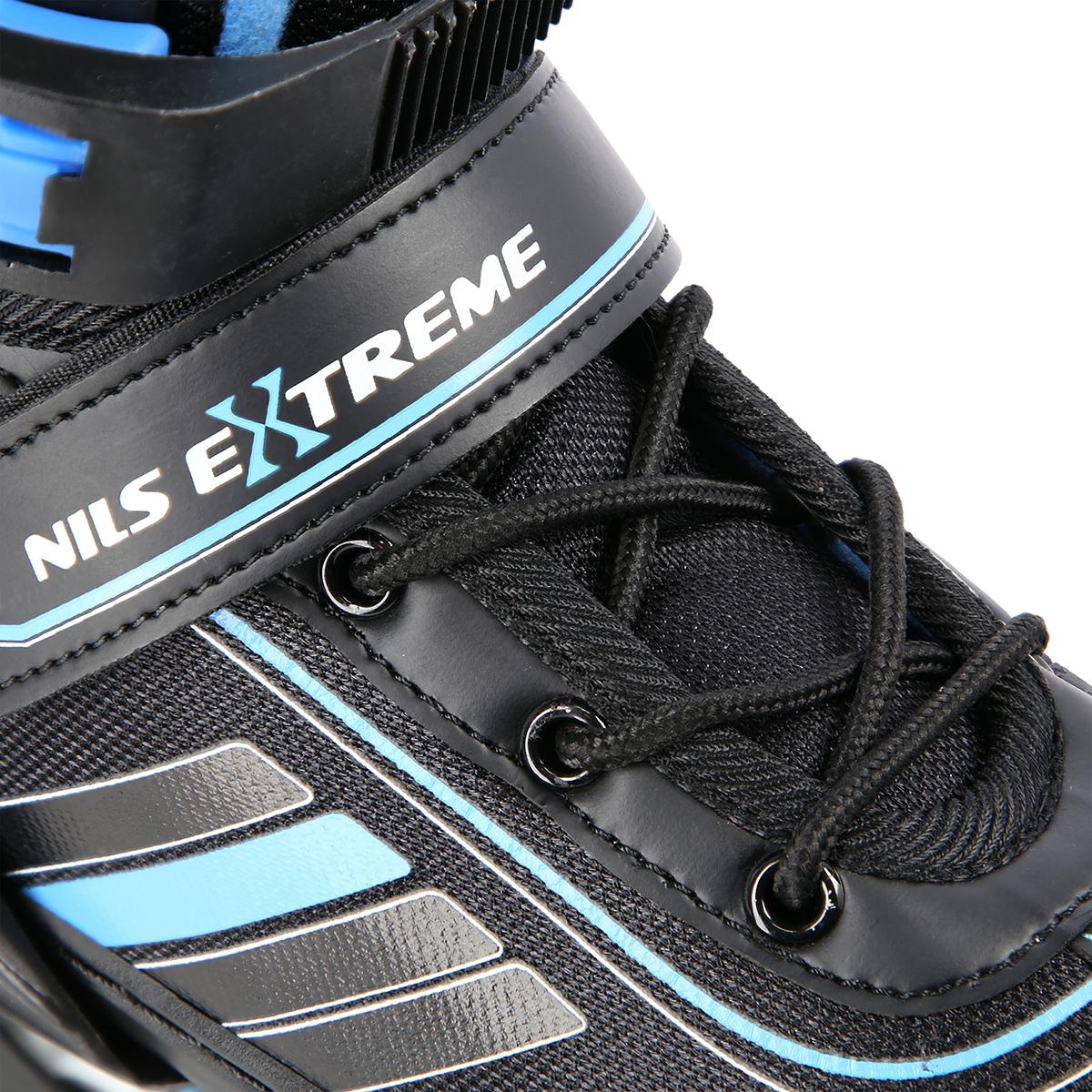 2-in-1 Inline & Ice Skates, Black/Blue, Size L (34-38)