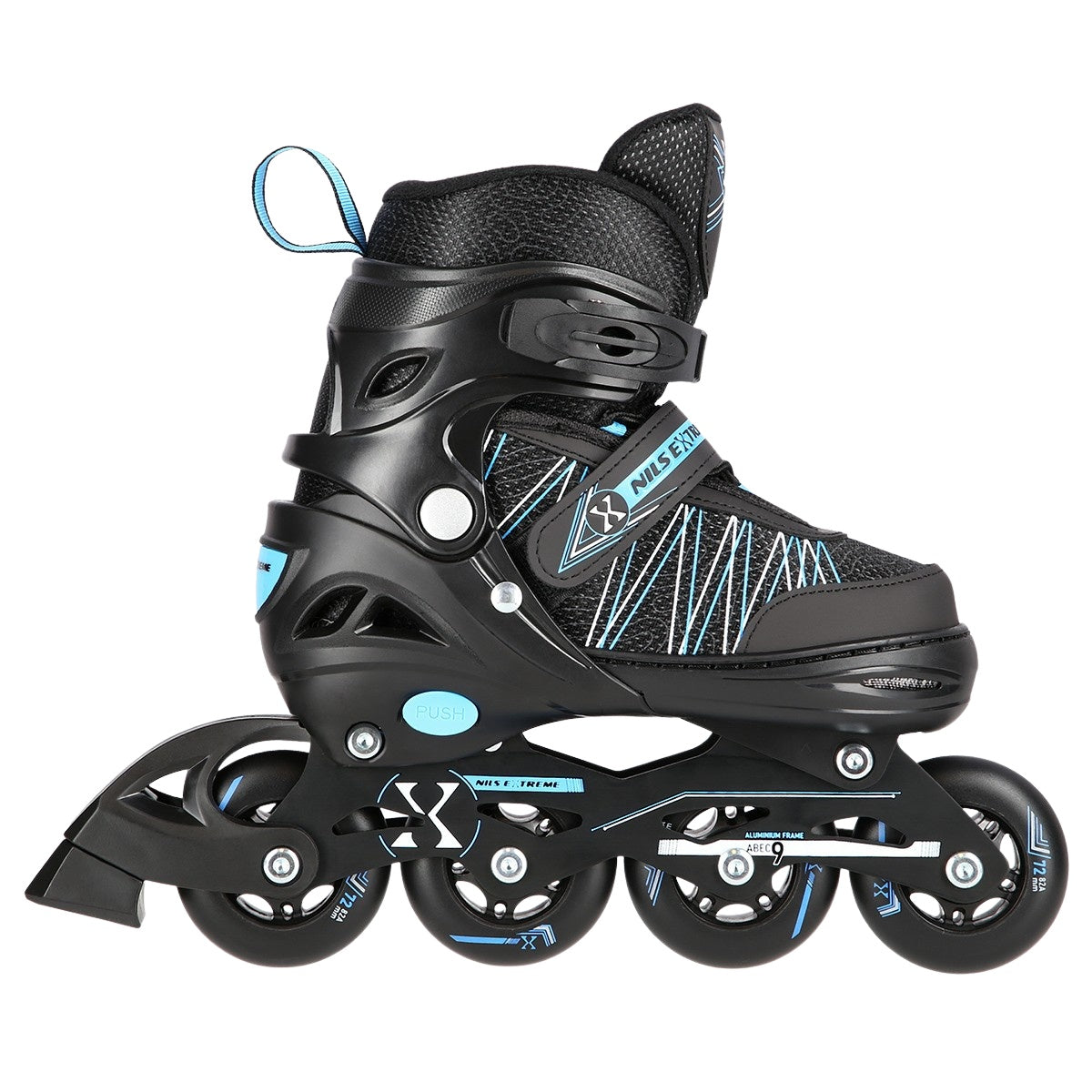 2-in-1 Inline & Ice Skates, Black/Blue, Size L (39-42)