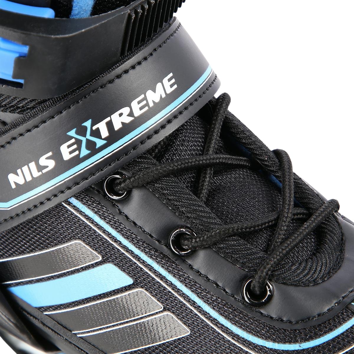2-in-1 Inline & Ice Skates, Black/Blue, Size M (34-38)
