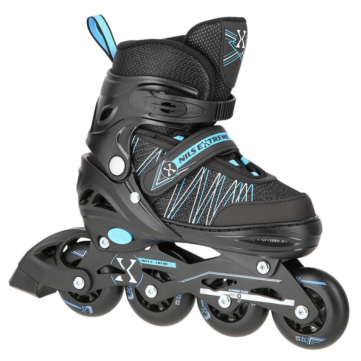 2-in-1 Inline & Ice Skates, Black/Blue, Size M (35-38)