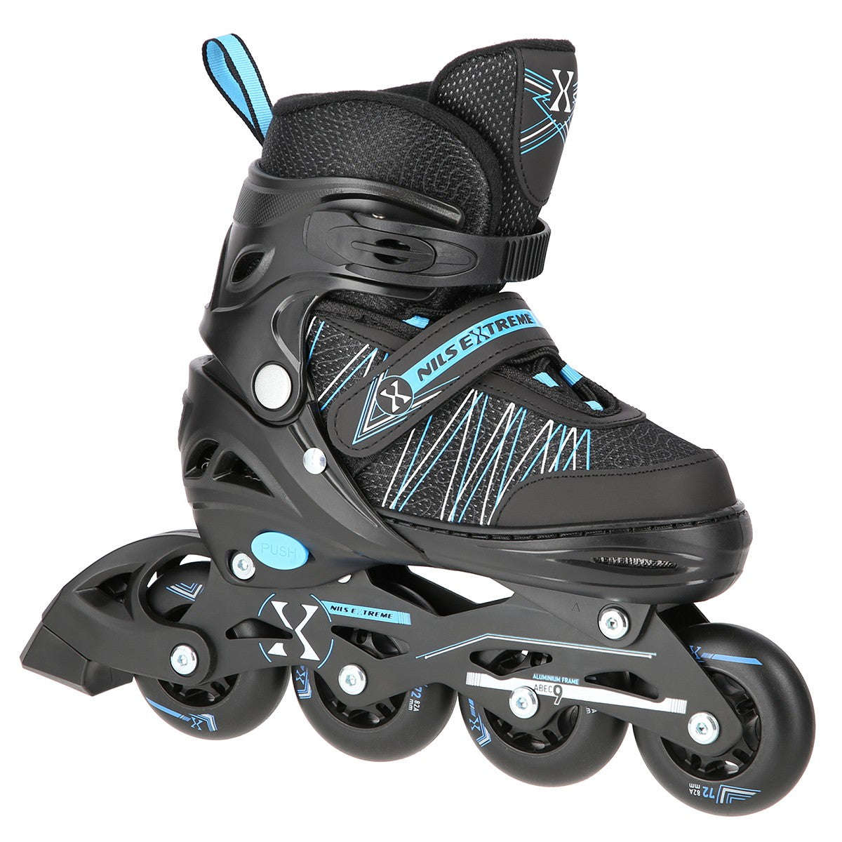 2-in-1 Inline & Ice Skates, Black/Blue, Sizes 31-34