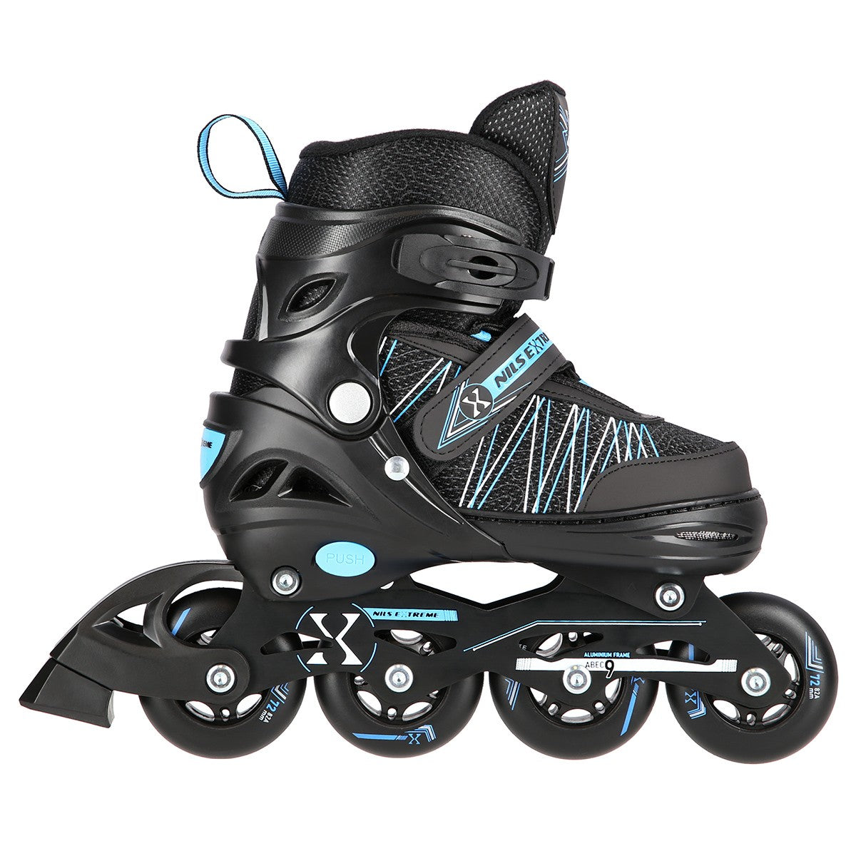 2-in-1 Inline & Ice Skates, Black/Blue, Sizes 31-34