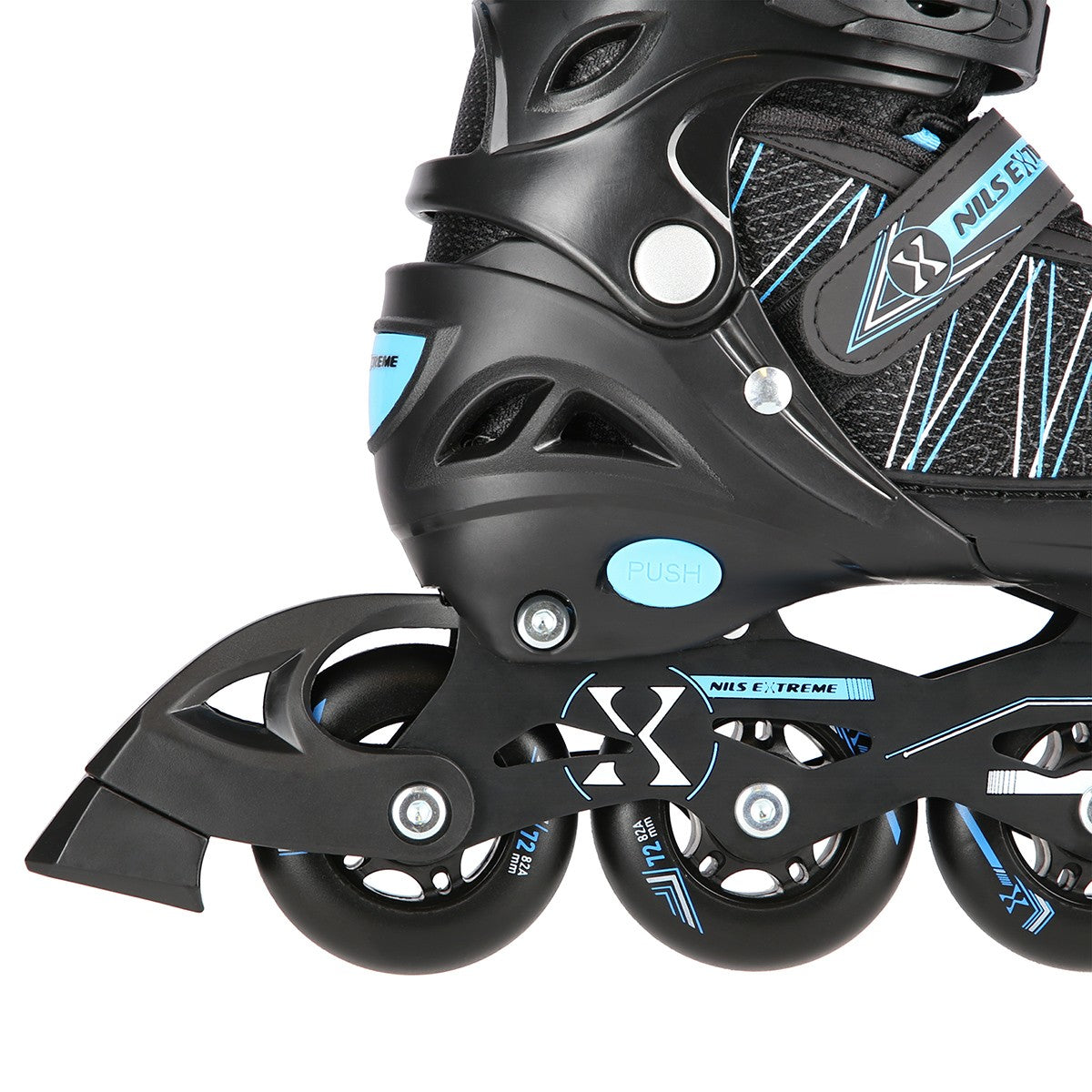 2-in-1 Inline & Ice Skates, Black/Blue, Sizes 31-34