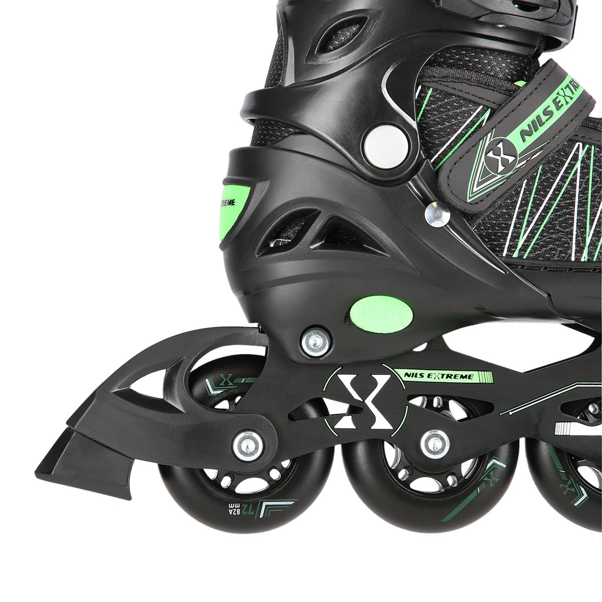 2-in-1 Inline & Ice Skates, Black/Green, Size L (39-42)