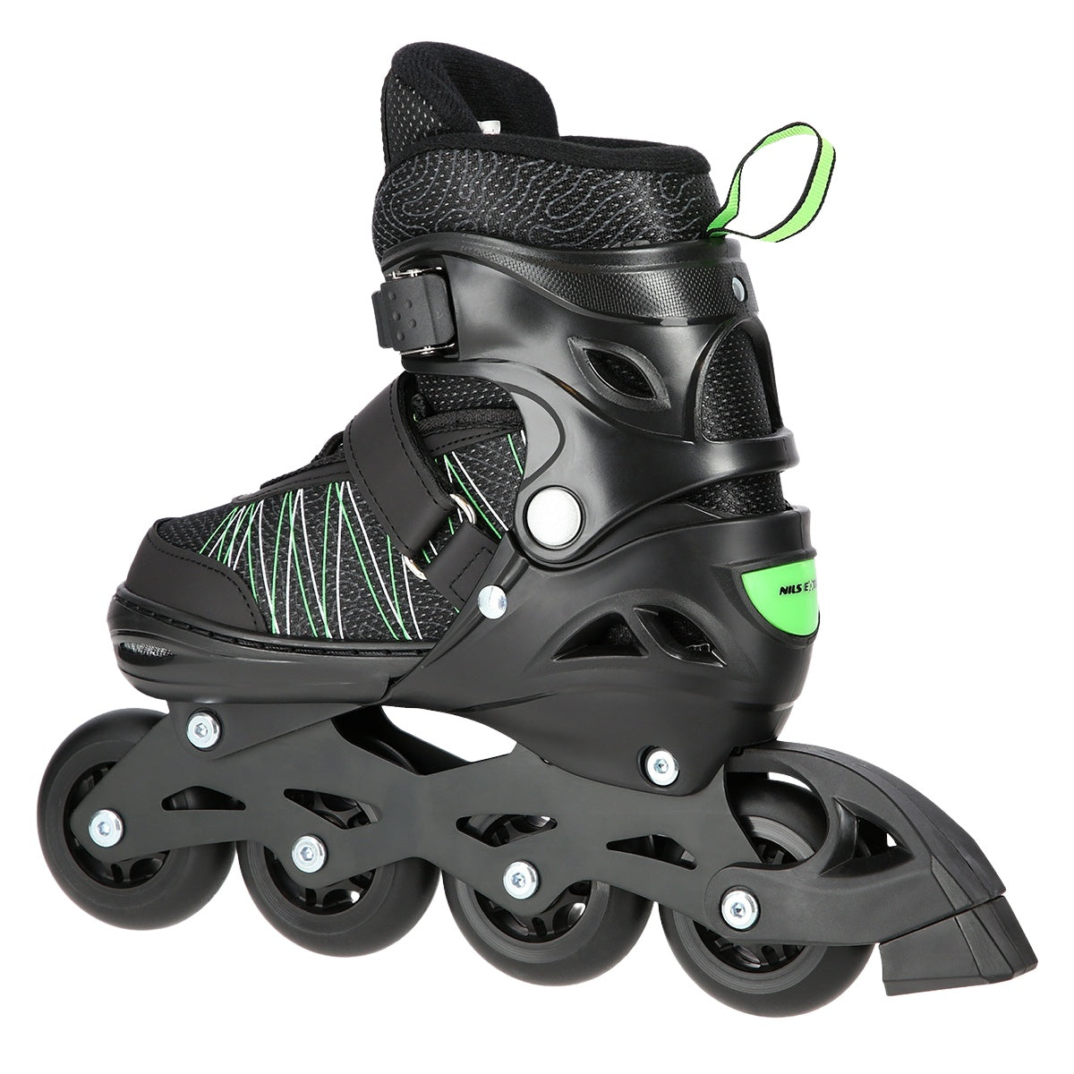 2-in-1 Inline & Ice Skates, Black/Green, Size L (39-42)
