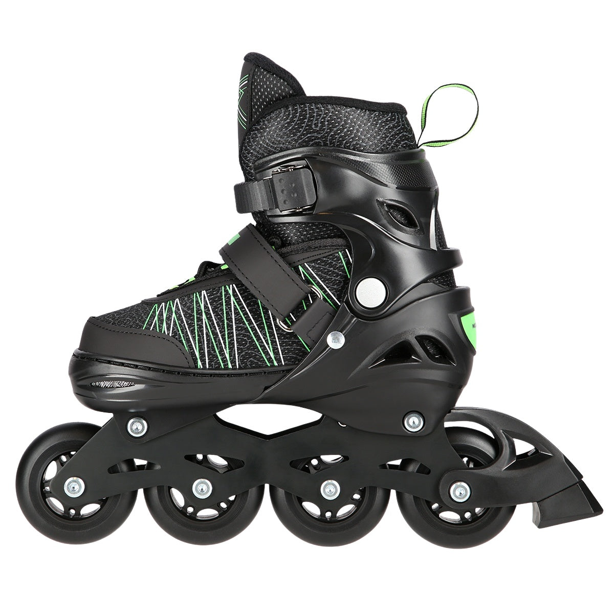 2-in-1 Inline & Ice Skates, Black/Green, Size S (31-34)