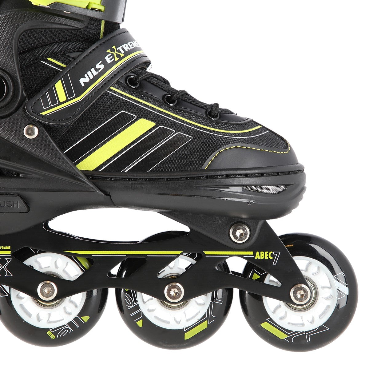 2-in-1 Inline & Ice Skates, Black/Lime, Size M (34-38)