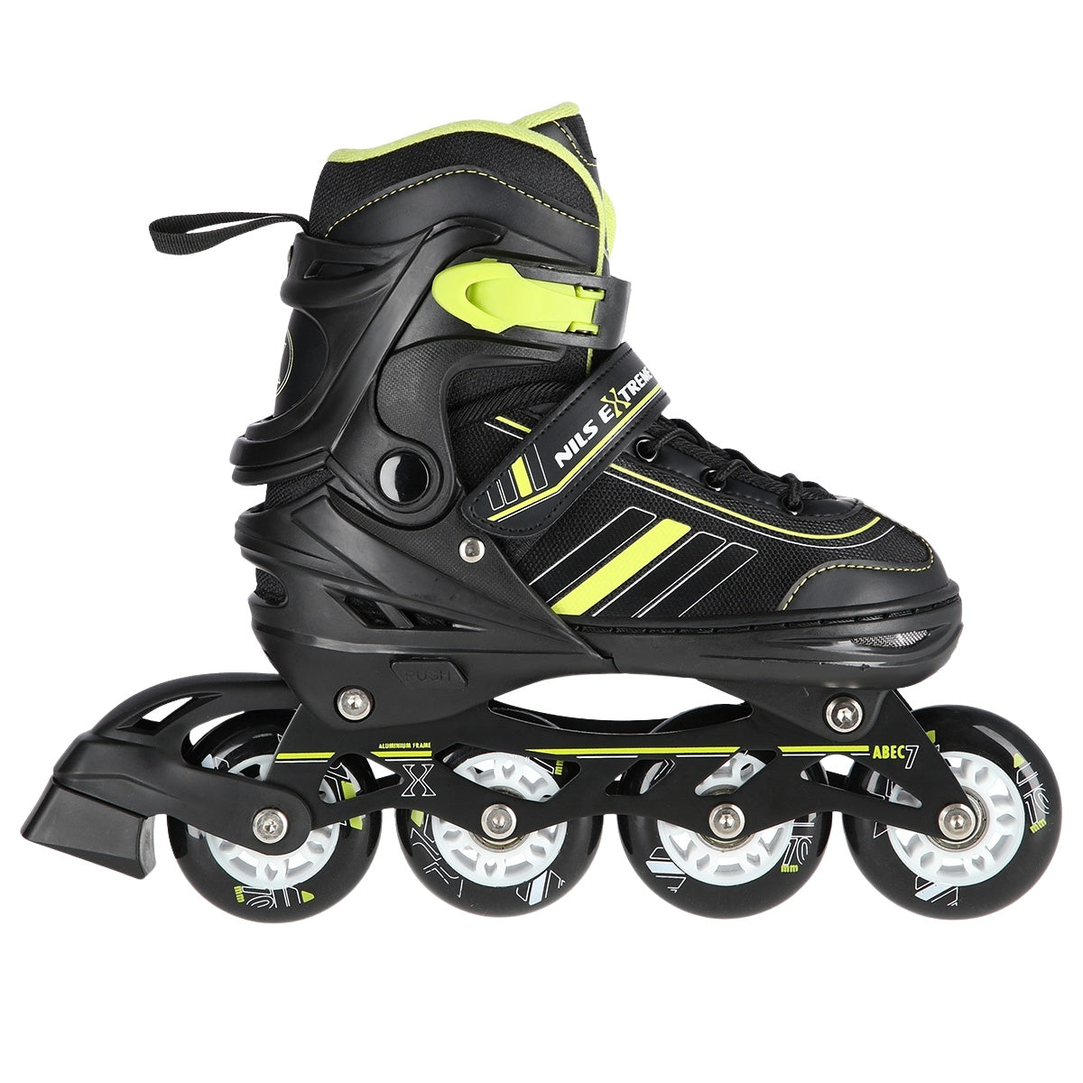 2-in-1 Inline & Ice Skates, Black/Lime, Size S (29-33)