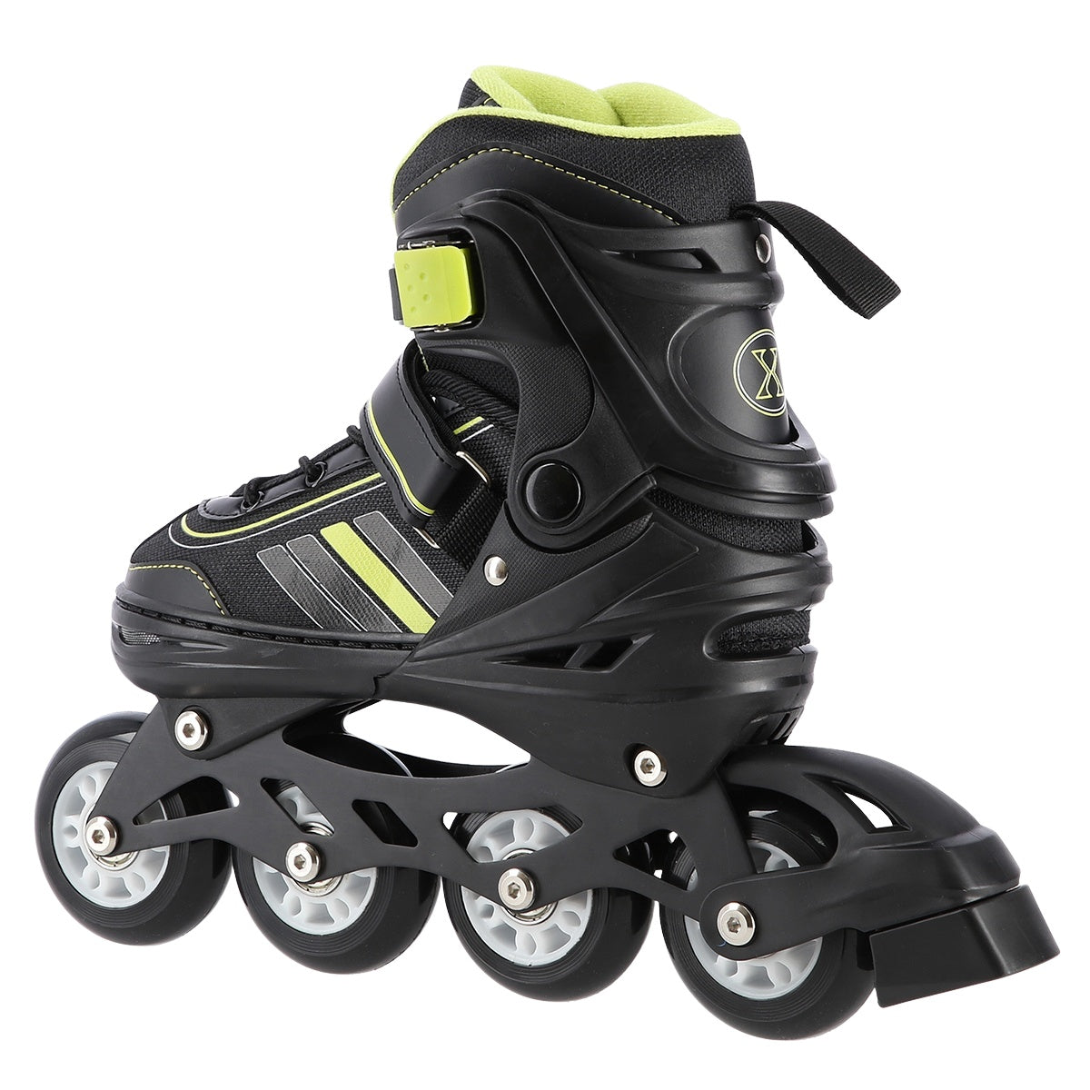 2-in-1 Inline & Ice Skates, Black/Lime, Size S (29-33)