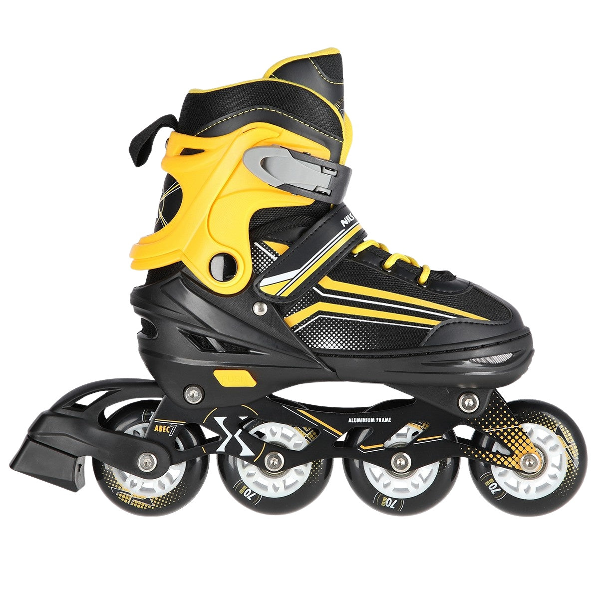 2-in-1 Inline & Ice Skates, Black/Orange, Size L (39-43)