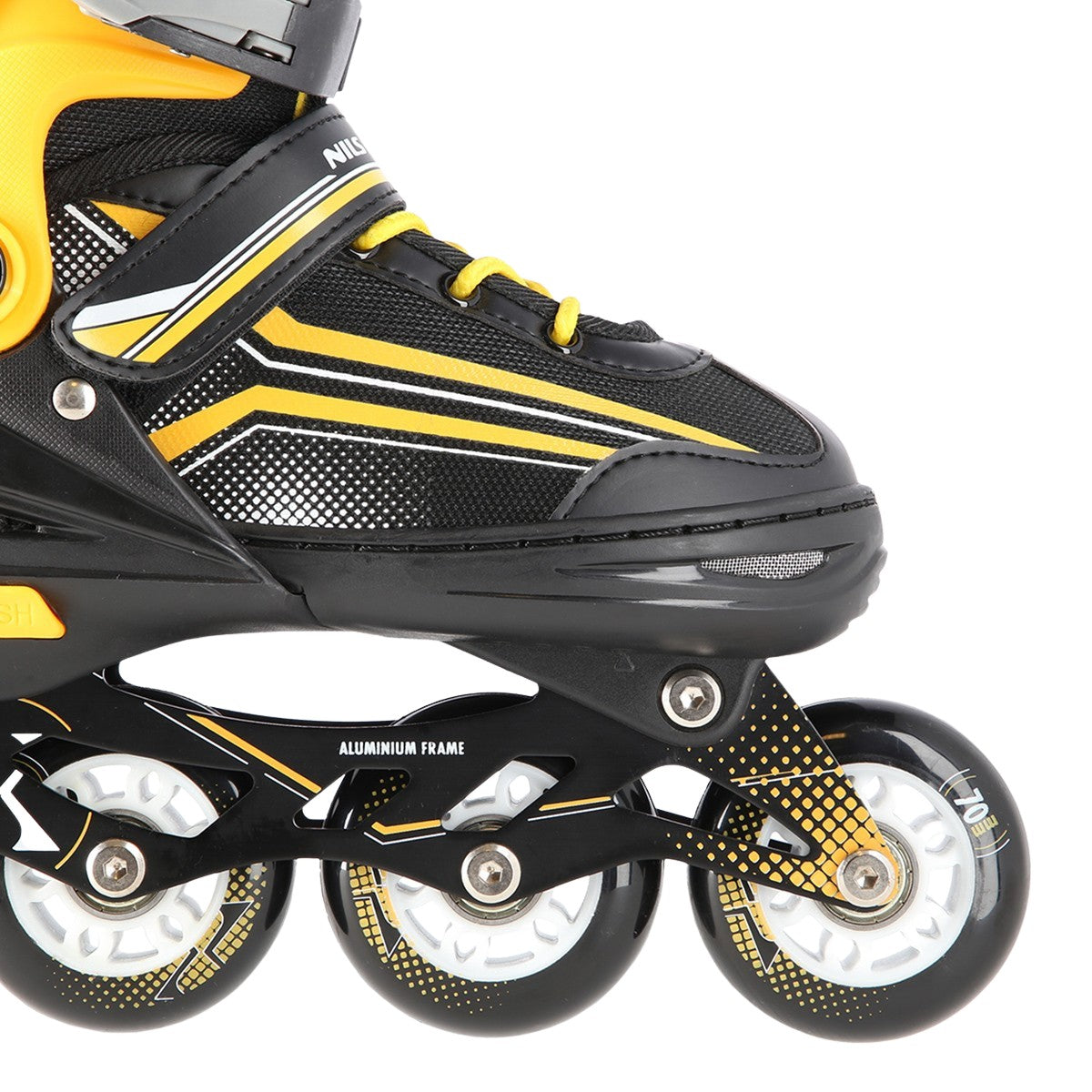2-in-1 Inline & Ice Skates, Black/Orange, Size M (34-38)