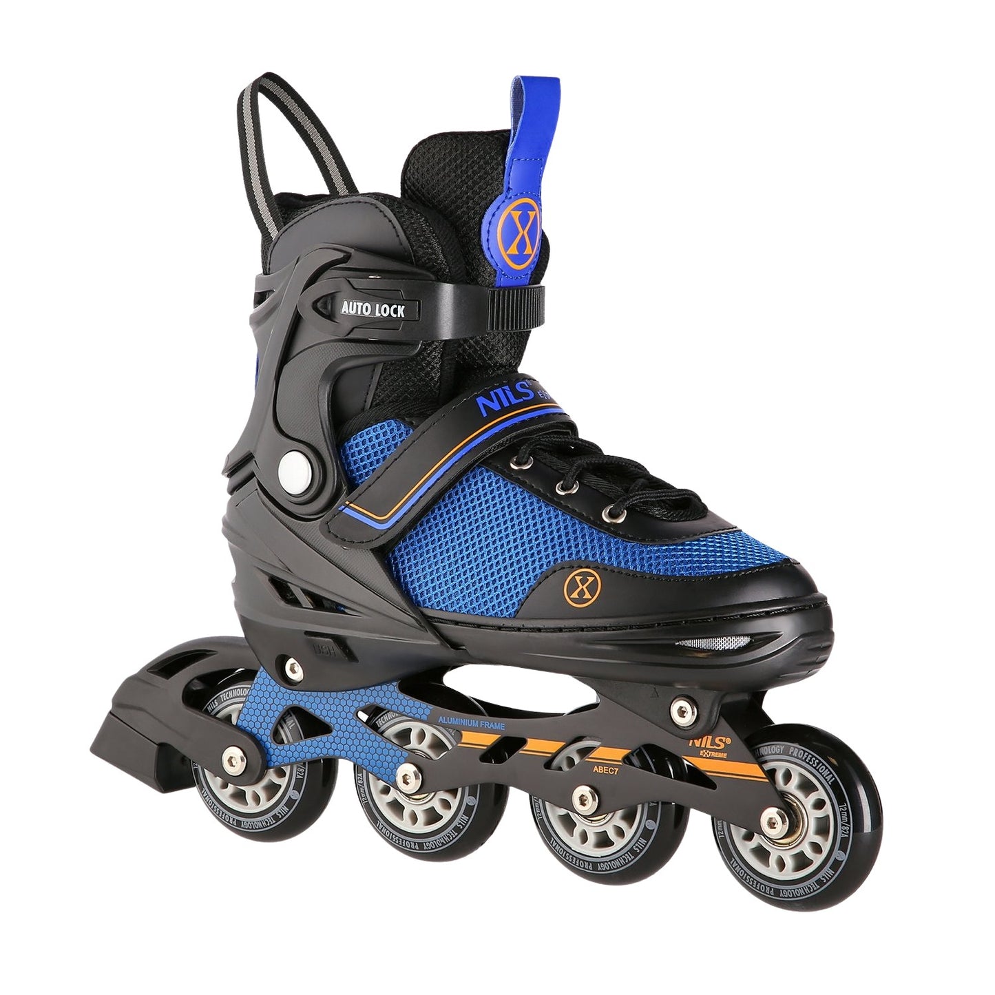 2-in-1 Inline & Ice Skates, Black-Orange, Size S (29-33)