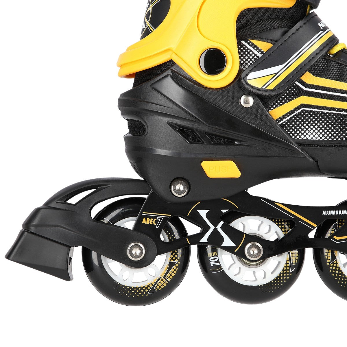 2-in-1 Inline & Ice Skates, Black/Orange, Size S (29-33)