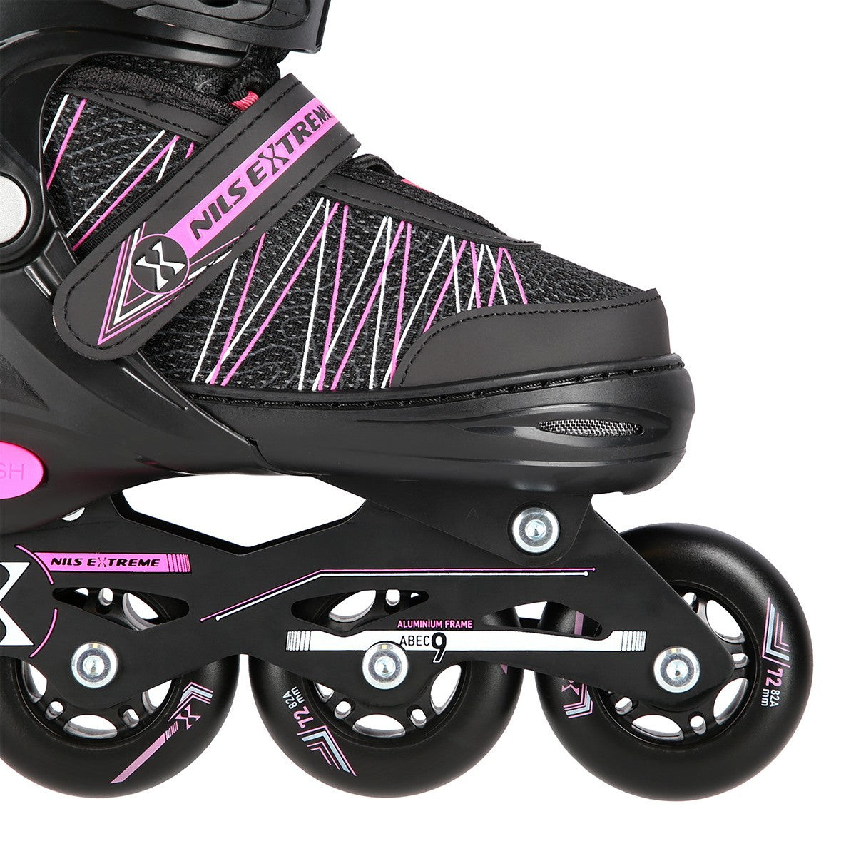 2-in-1 Inline & Ice Skates, Black/Pink, Size L (39-42)