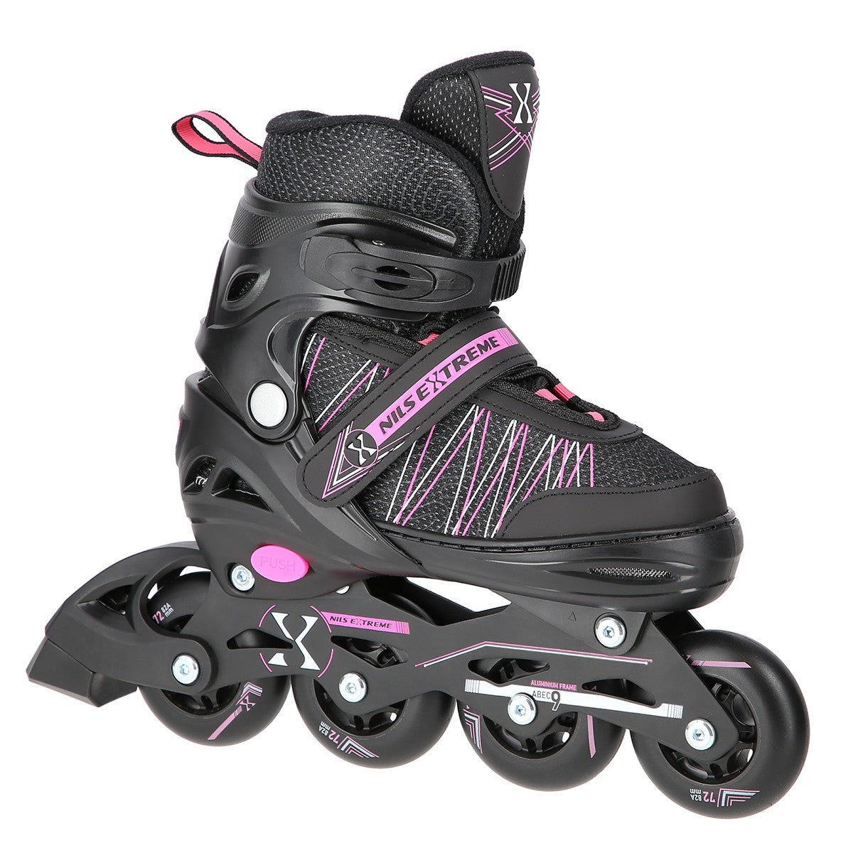 2-in-1 Inline & Ice Skates, Black/Pink, Size S (31-34)