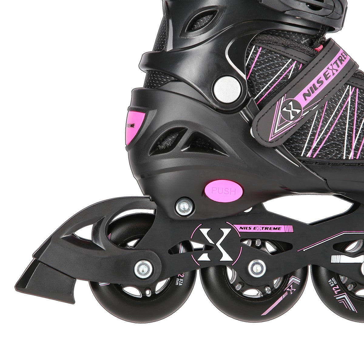 2-in-1 Inline & Ice Skates, Black/Pink, Size S (31-34)
