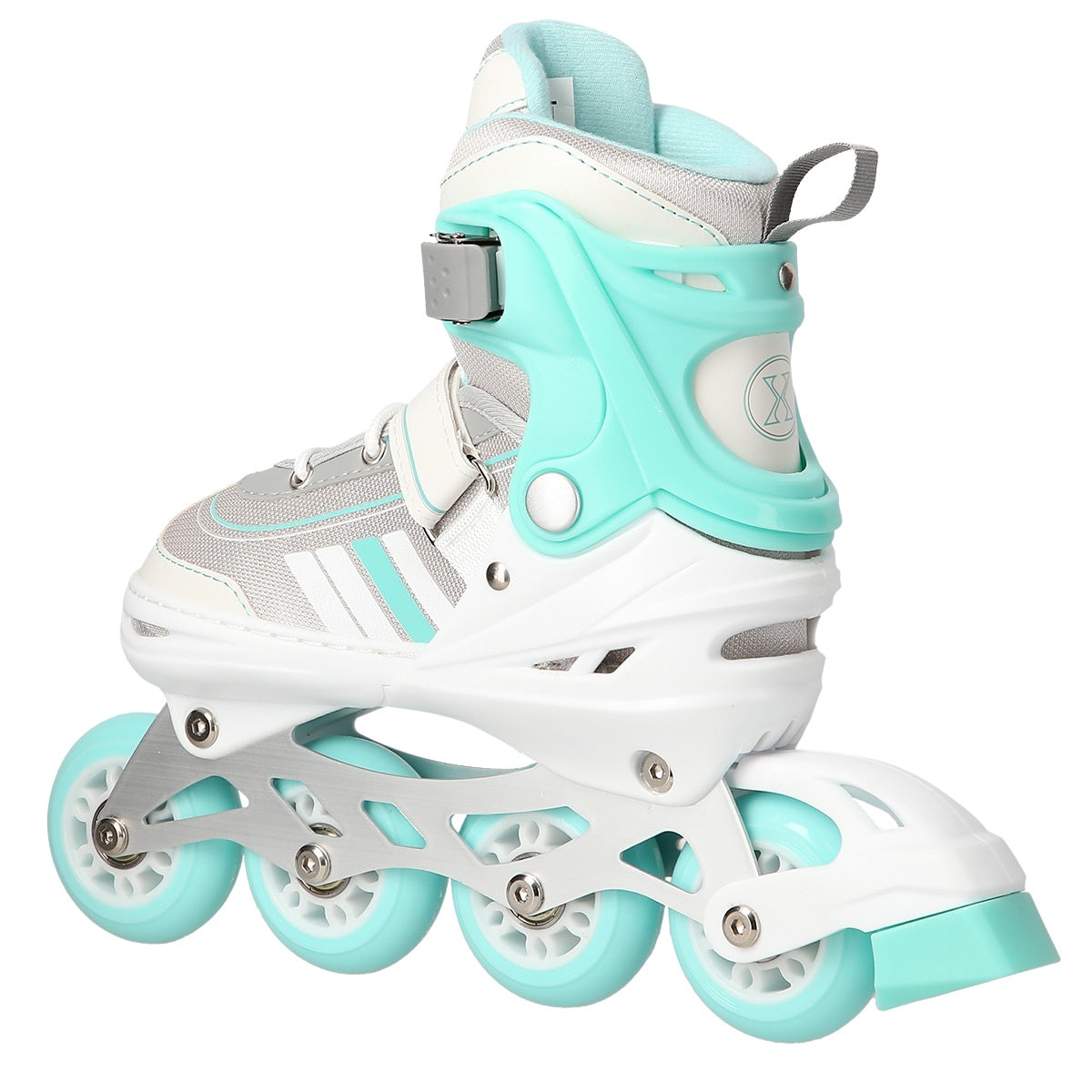 2-in-1 Inline & Ice Skates, White/Blue, Size M (34-38)