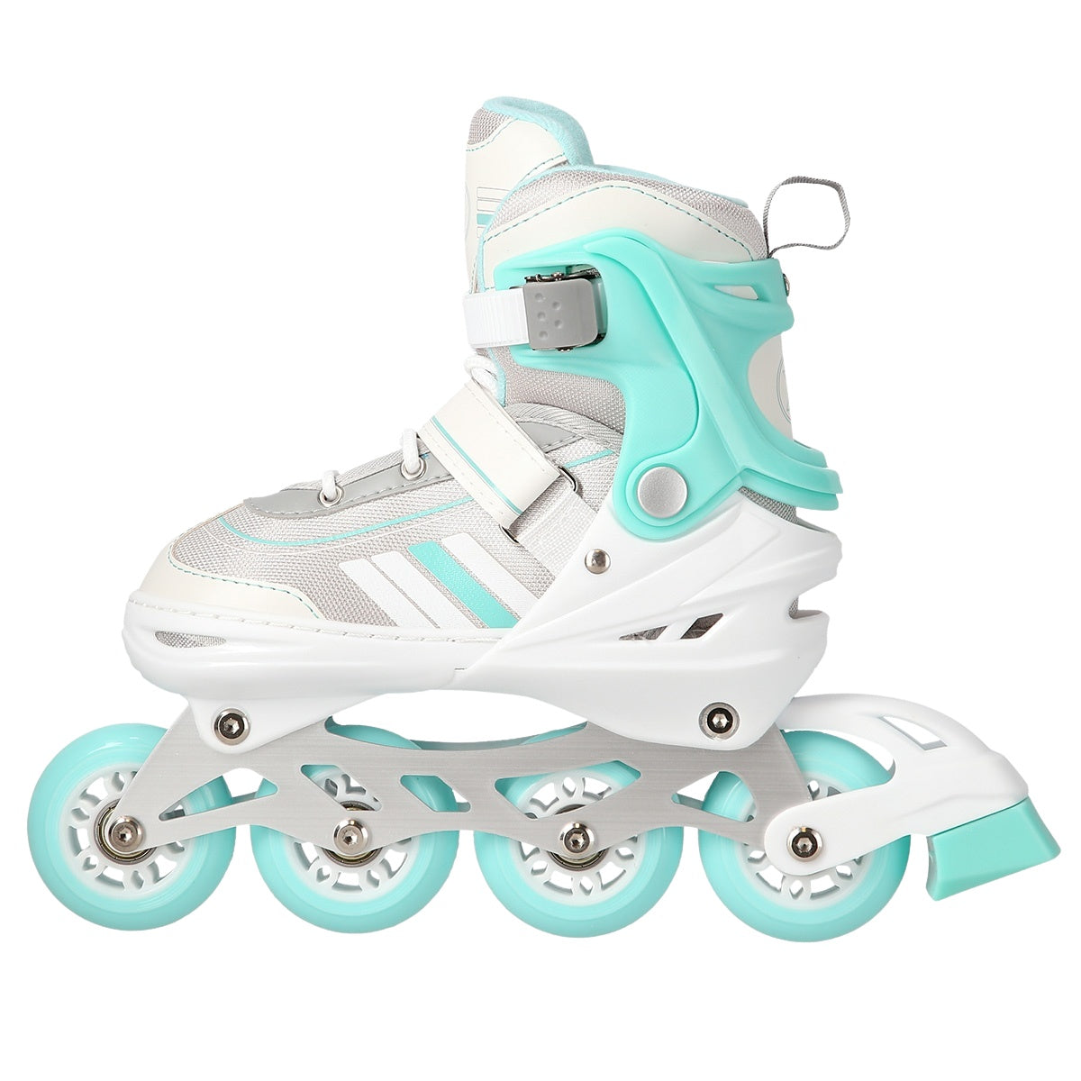 2-in-1 Inline & Ice Skates, White/Blue, Size M (34-38)