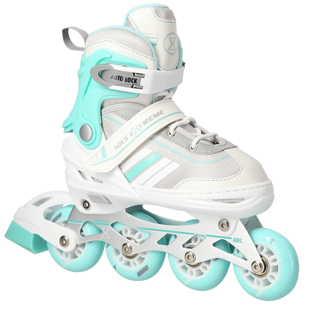 2-in-1 Inline & Ice Skates, White/Blue, Size S (29-33)