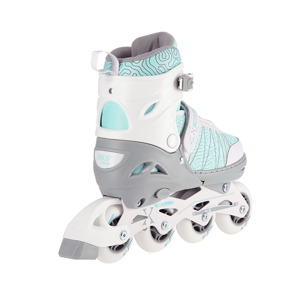 2-in-1 Inline & Ice Skates, White-Mint, Size M (35-38)