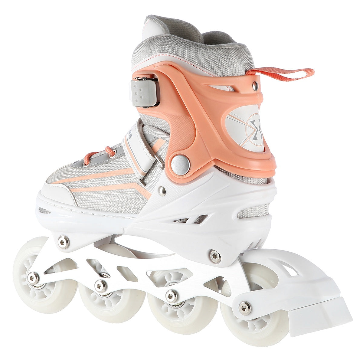2-in-1 Inline & Ice Skates, White/Pink, Size M (34-38)