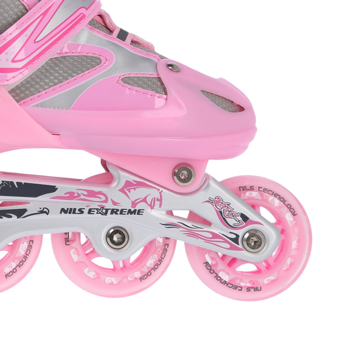 2-in-1 Pink Inline & Ice Skates, Size L (39-42)