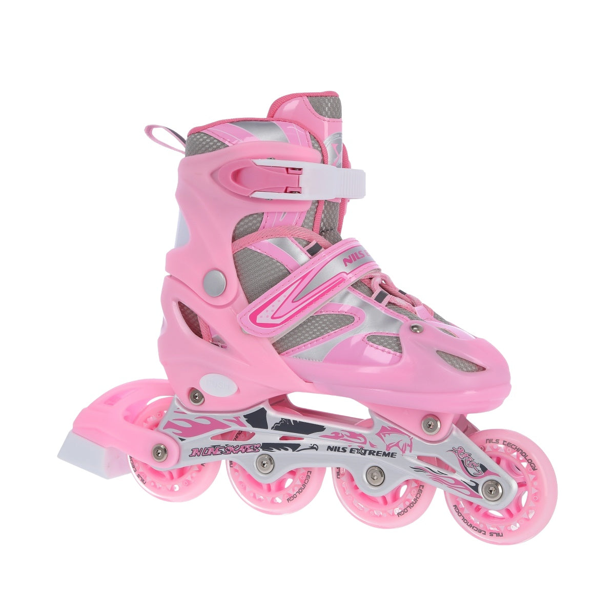 2-in-1 Pink Inline & Ice Skates, Size S (31-34)