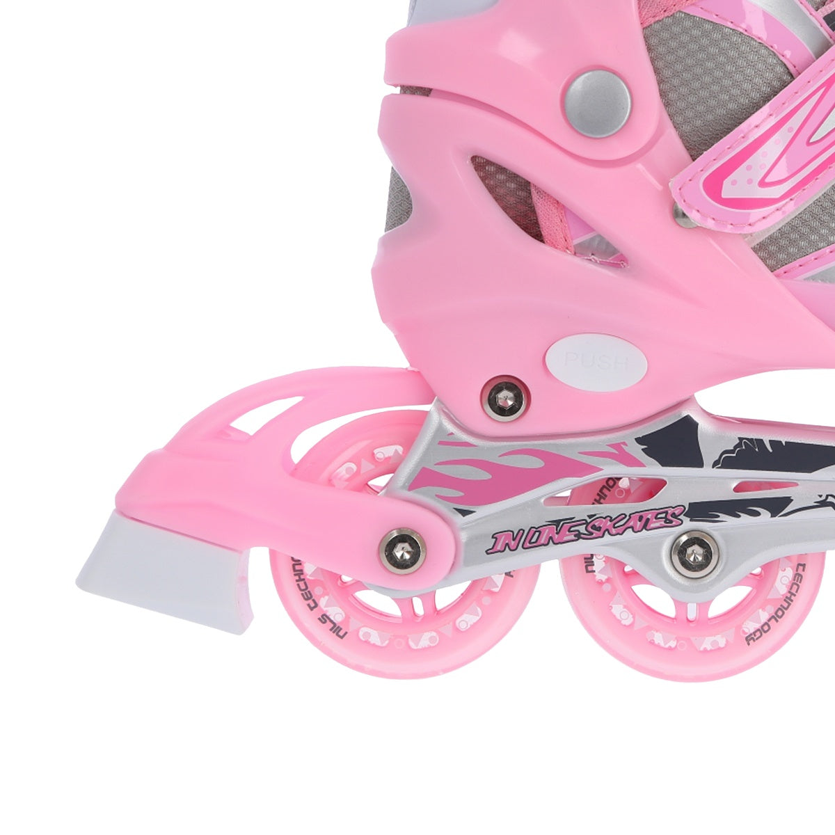 2-in-1 Pink Inline & Ice Skates, Size S (31-34)