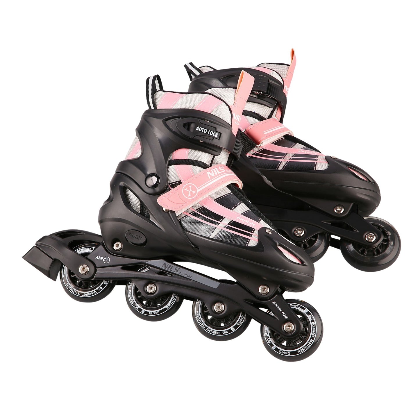 2-in-1 Pink-White Inline & Ice Skates, Size M (35-38)
