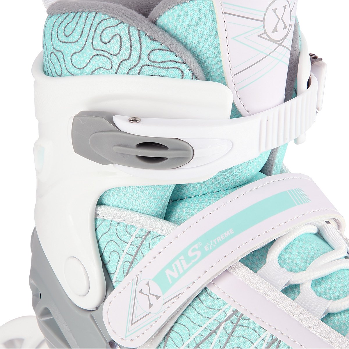 2-in-1 White-Mint Inline & Ice Skates, Size L (39-42)